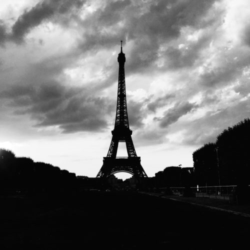 Eiffel tower Black White